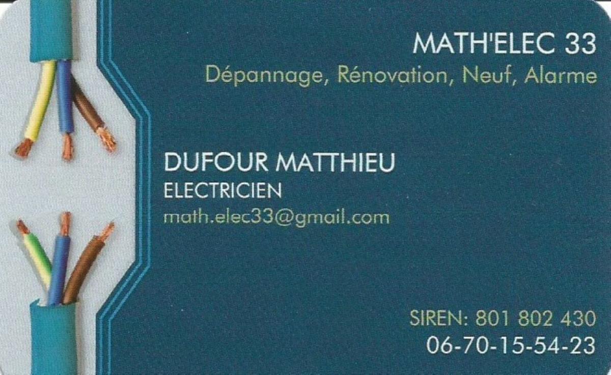 Artisan électricien Villenave-d'Ornon - Math'Elec 33