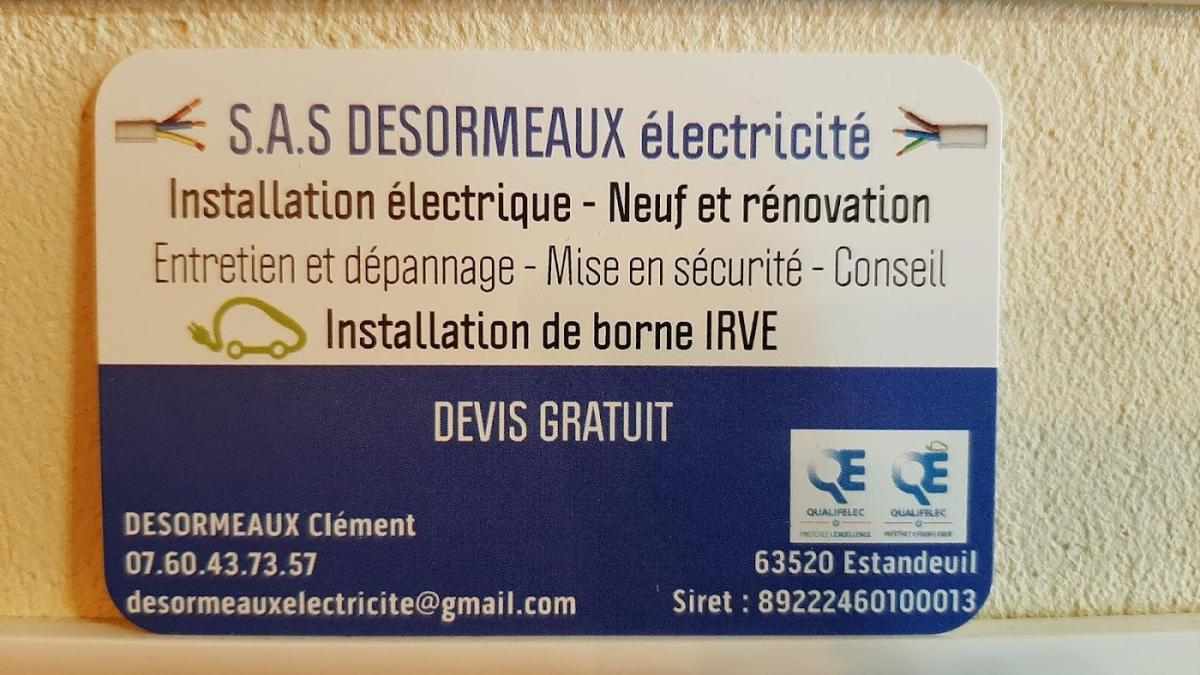 SAS DESORMEAUX électricité