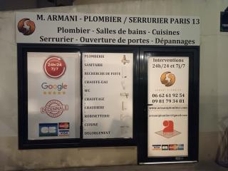 Electricien M. Armani Plombier Paris 13 0